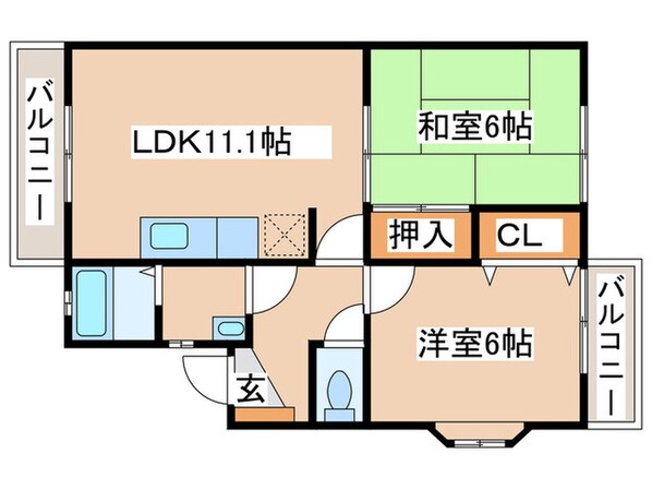 パーシモンハウスの物件間取画像